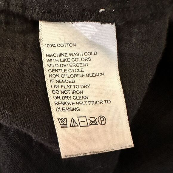 TOMMY BAHAMA Women's Coral Isle Romper XL Black Cotton Gauze Short Sleeve - Picture 8 of 8